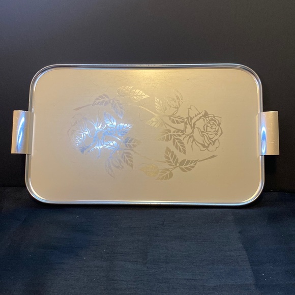 Vintage Aluminum Serving Tray - Picture 1 of 11